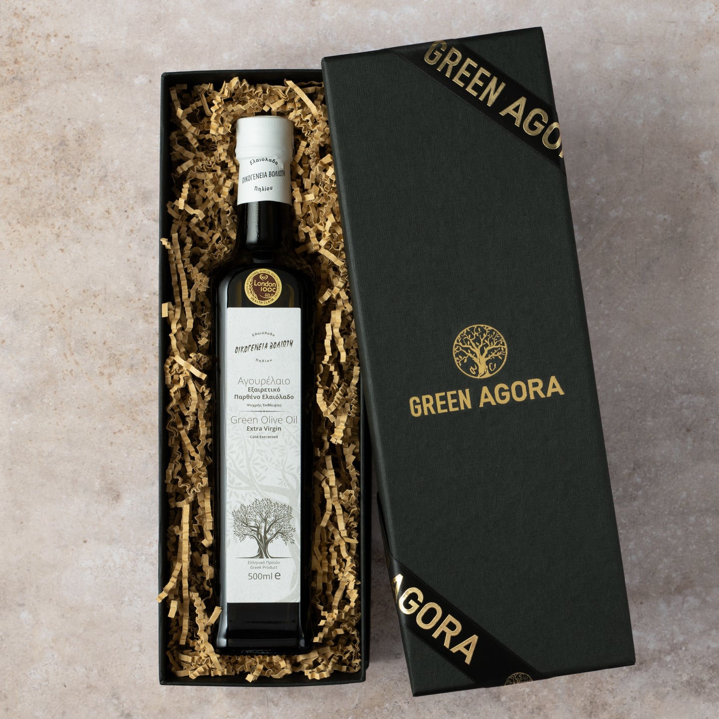 Voliotis Natives Olivenöl Extra Frühernte 500ml Flasche in edler Box