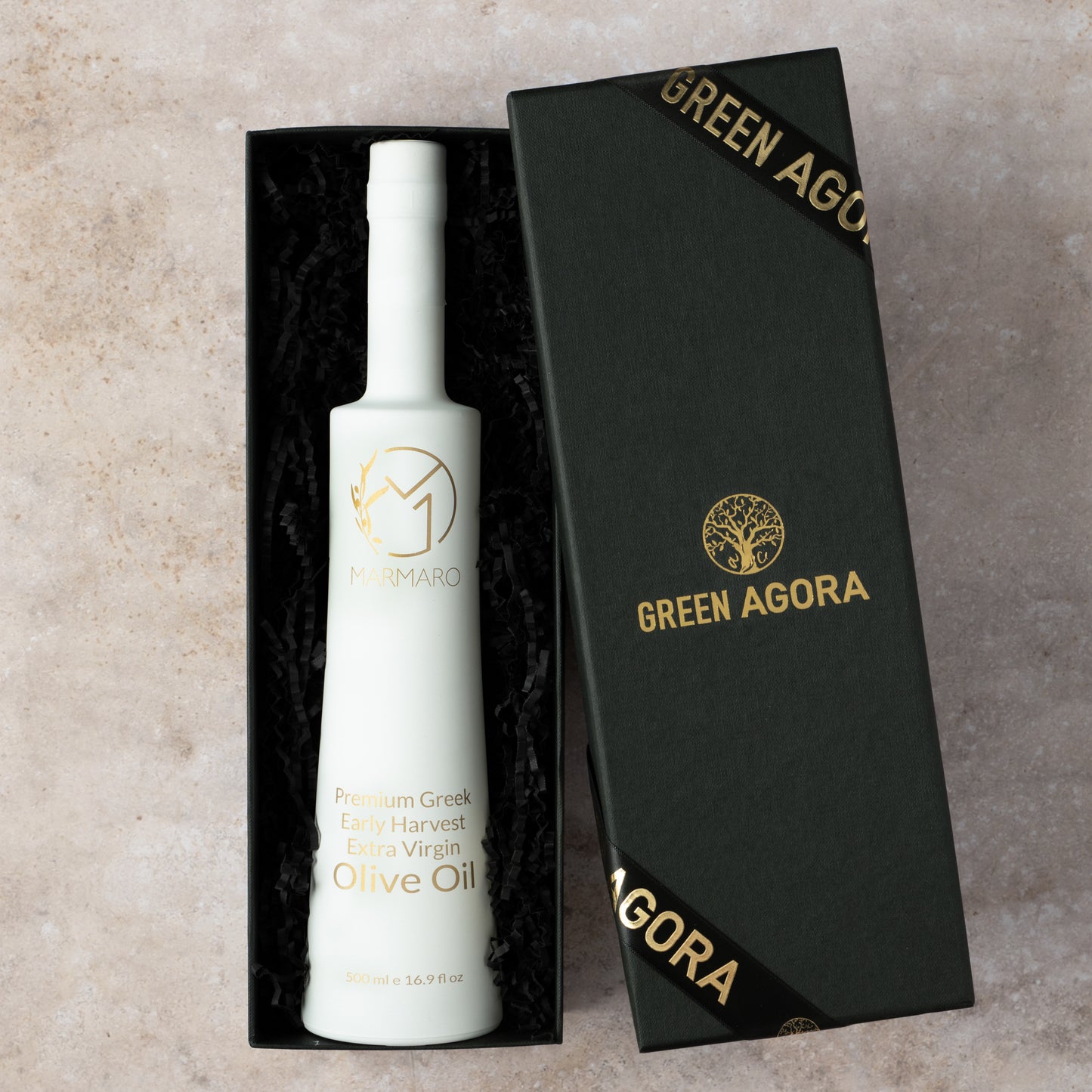 Marmaro Natives Olivenöl Extra Frühernte 500ml Flasche in edler Box