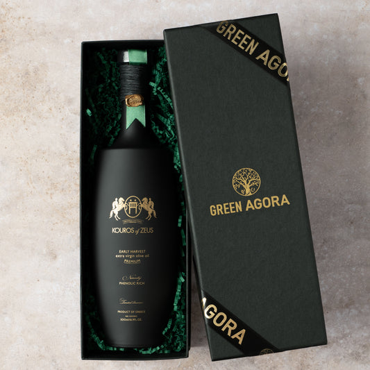Kouros of Zeus Natives Olivenöl Extra Frühernte Limited Edition 500ml Flasche in edler Box