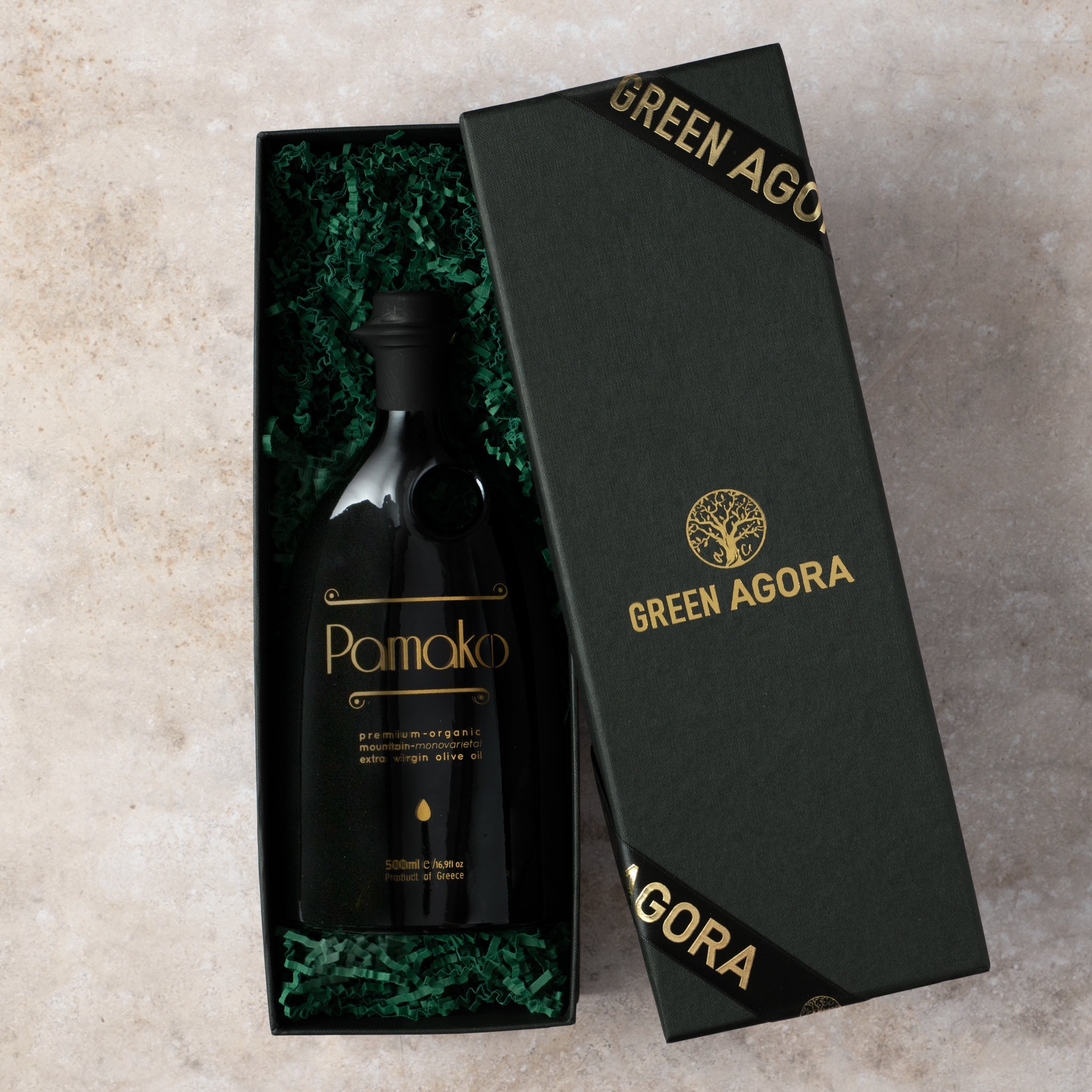 PBio Olivenöl Geschenkbox 500ml Pamako High Oleocanthal Premium Gold