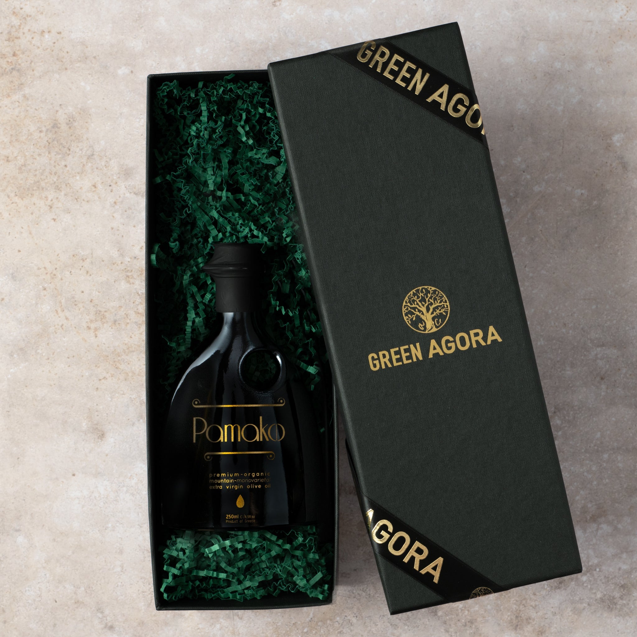 Bio Olivenöl Geschenkbox 250ml Pamako High Oleocanthal Premium Gold