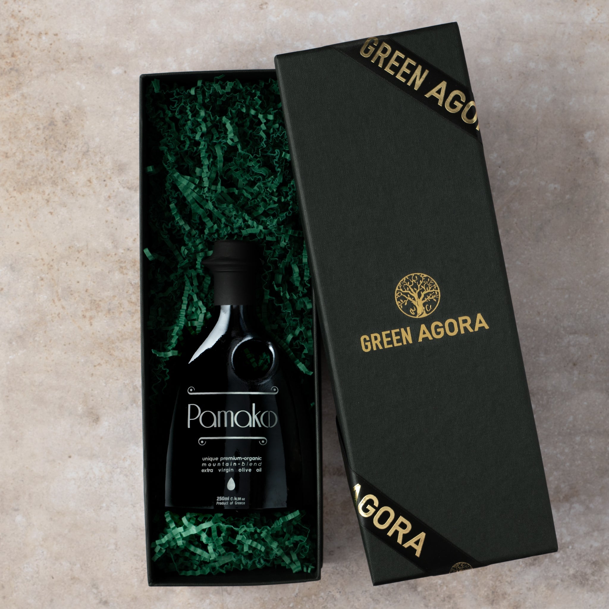 Bio Olivenöl Geschenkbox 250ml Pamako High Polyphenol Premium Silver