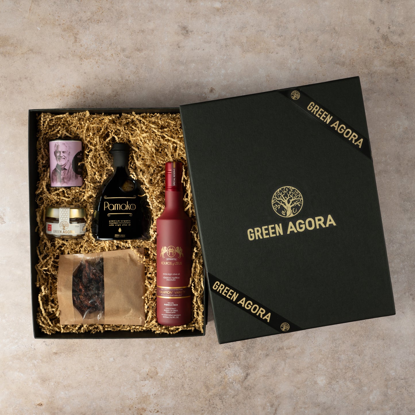 Olivenöl Geschenkbox | Manuskript Set mit Feinkost | 5-teilig