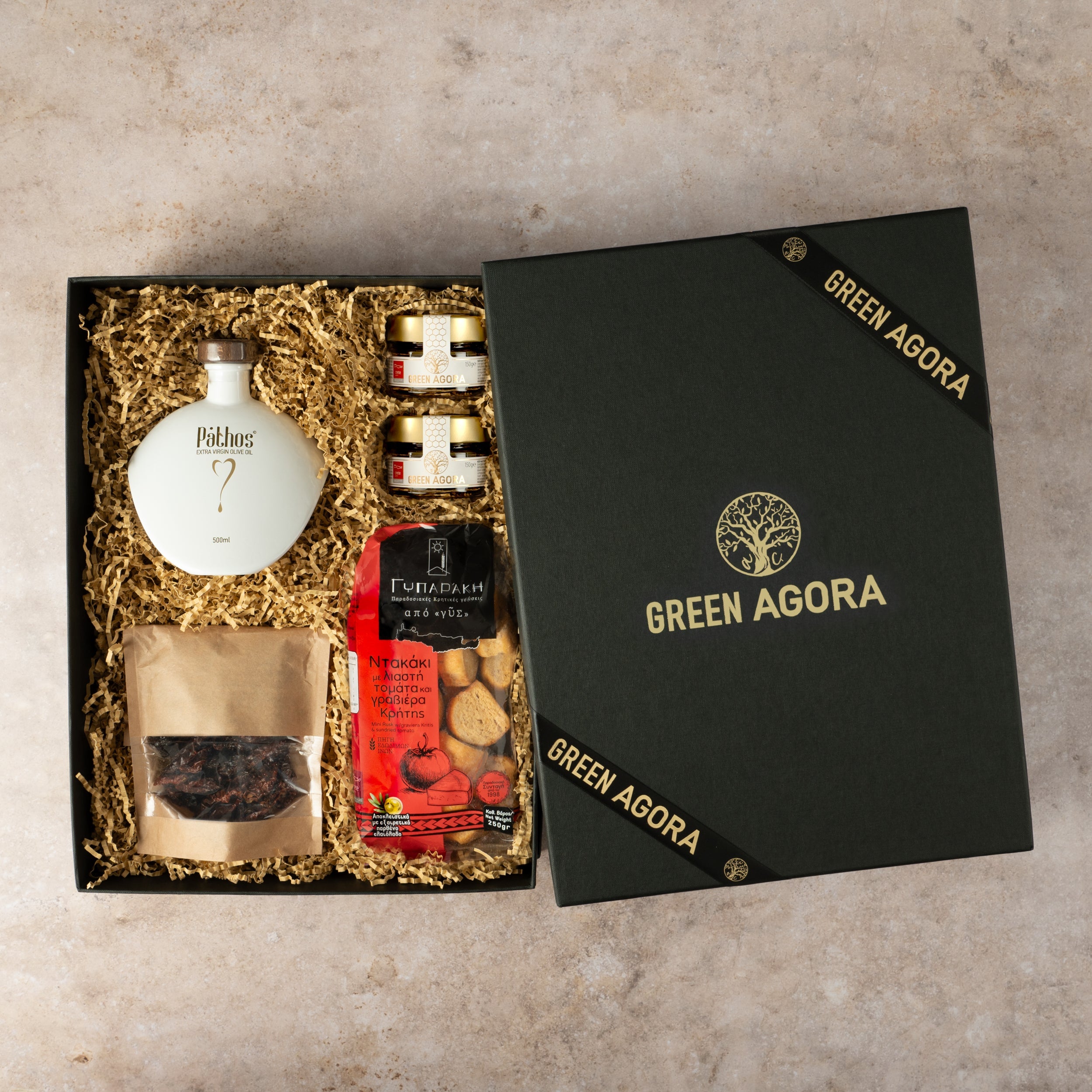 Olivenöl Geschenkbox | Haute Couture Set | 5-teilig mit Feinkost