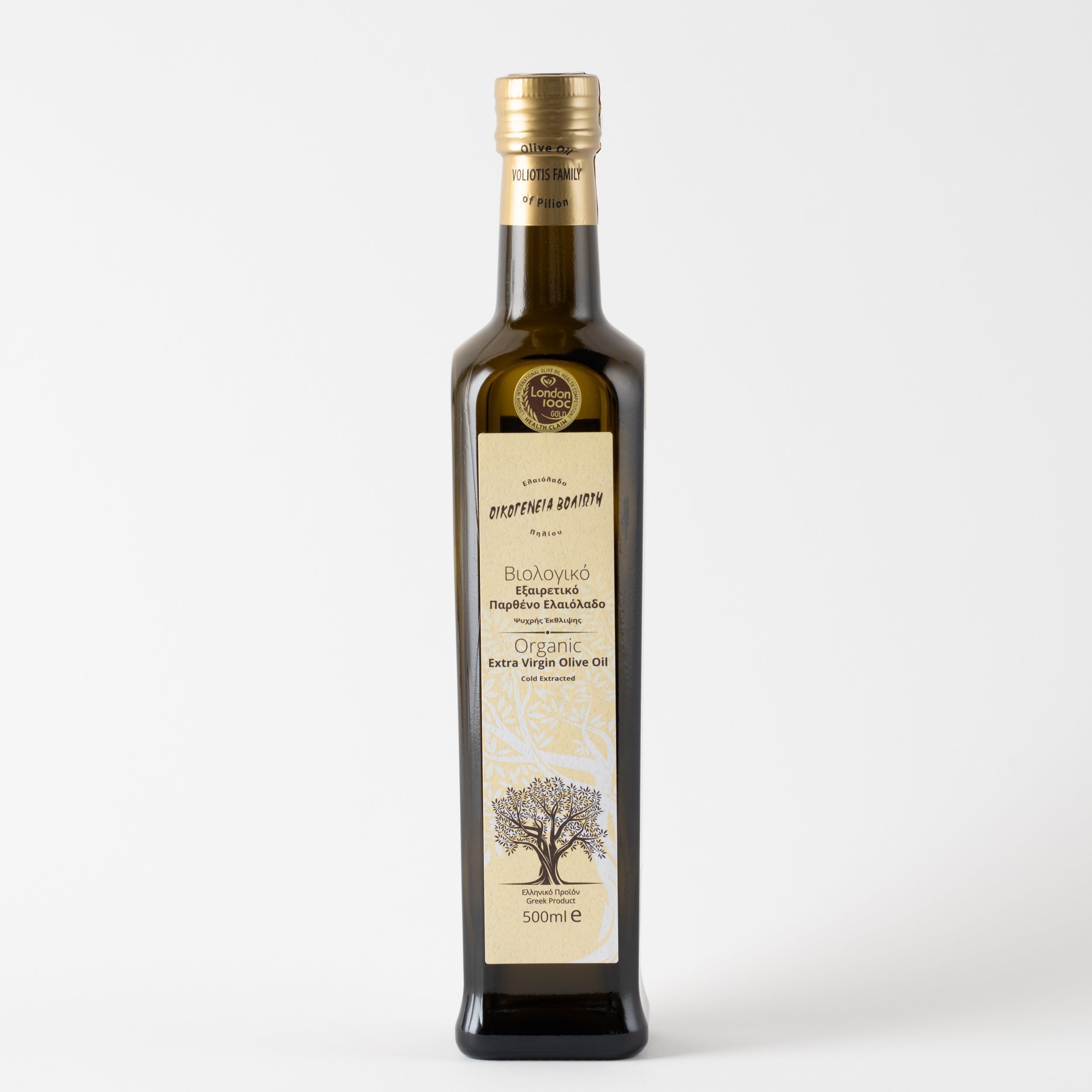Bio Olivenöl Geschenkbox 500ml Voliotis Beige Edition Premium Nativ Extra