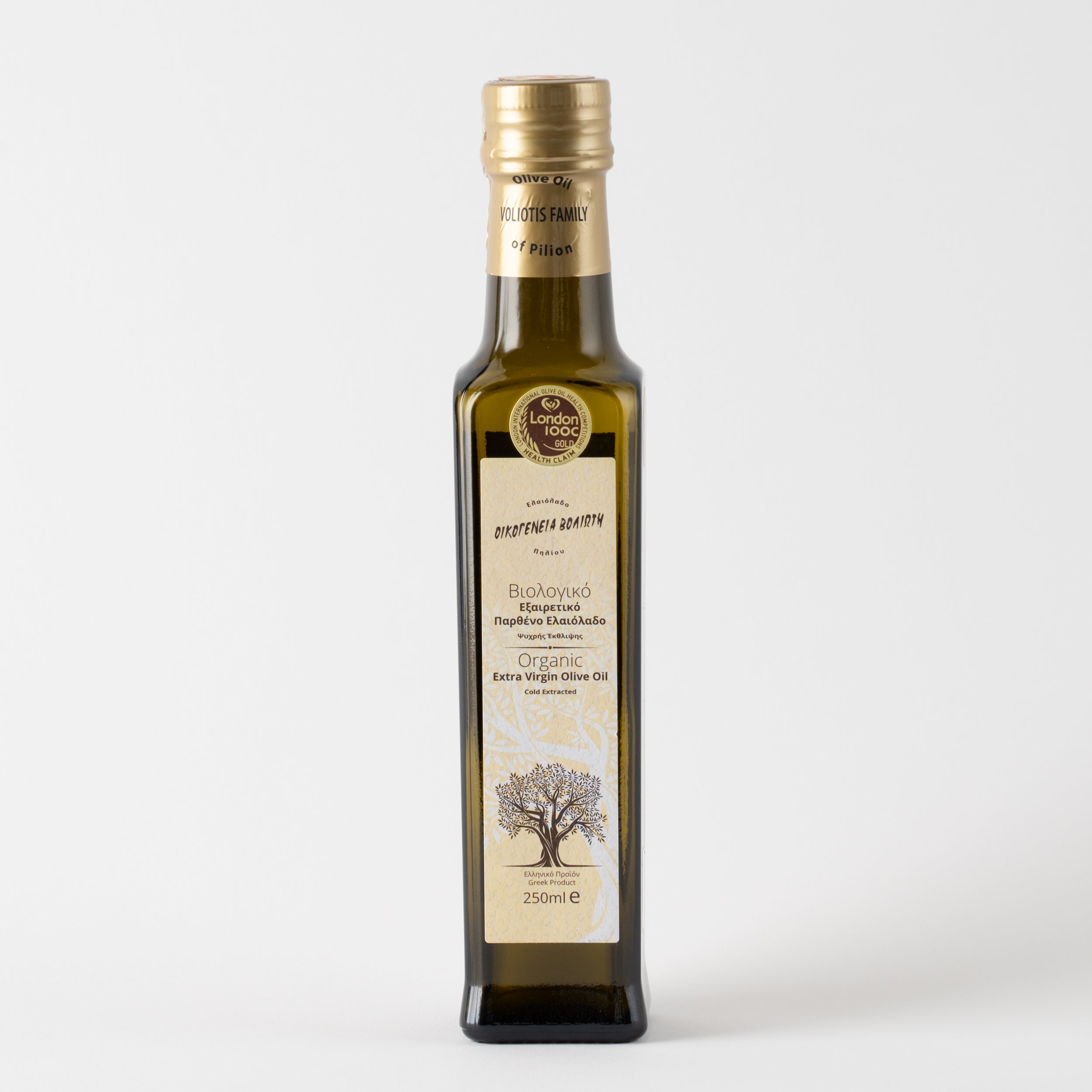 Bio Olivenöl Geschenktüte 250ml Voliotis Beige Edition Premium Nativ Extra