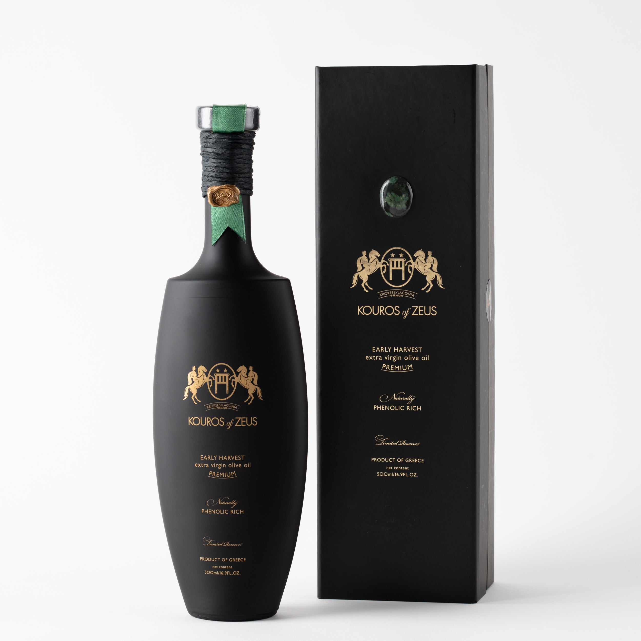 Olivenöl Geschenkset 500ml: Kouros of Zeus Limited Edition mit Krokean Stein