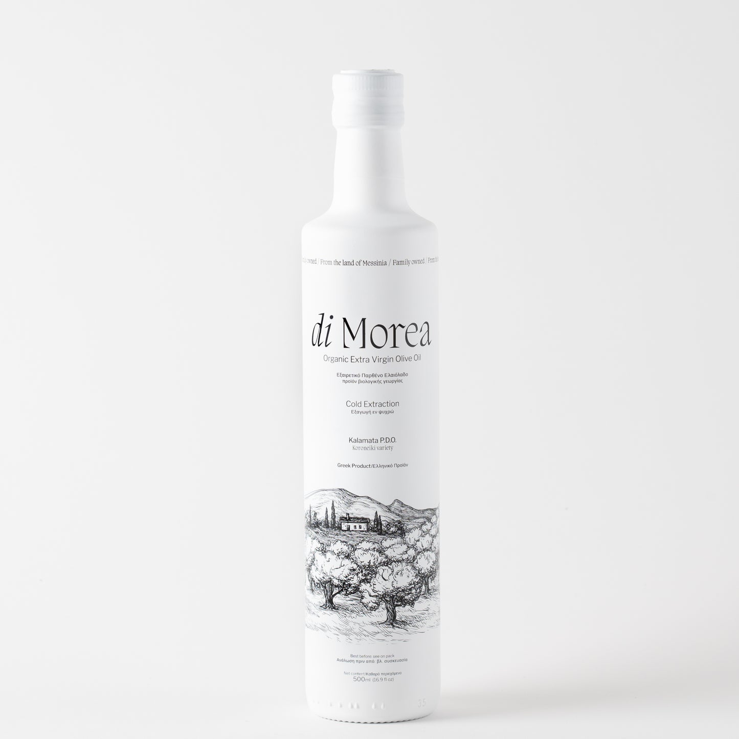 Bio Olivenöl 500ml | Di Morea | HOCO | PDO Kalamata Weiße Edition | Nativ Extra