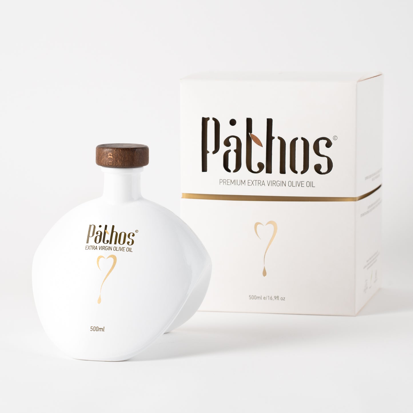 Pathos Premium Natives Olivenöl Extra 500ml Flasche in edler Box