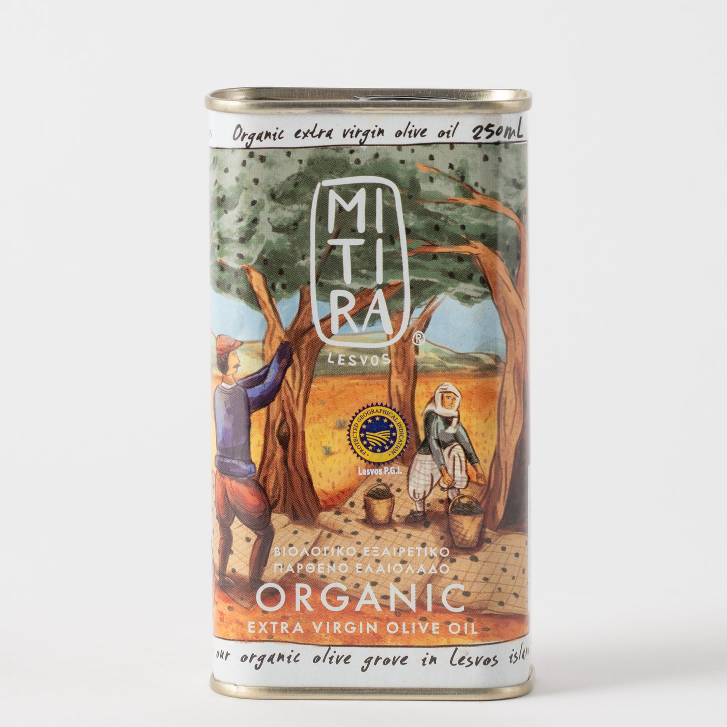 Mitira Natives Olivenöl Extra BIO 250ml Kanister in Geschenktüte