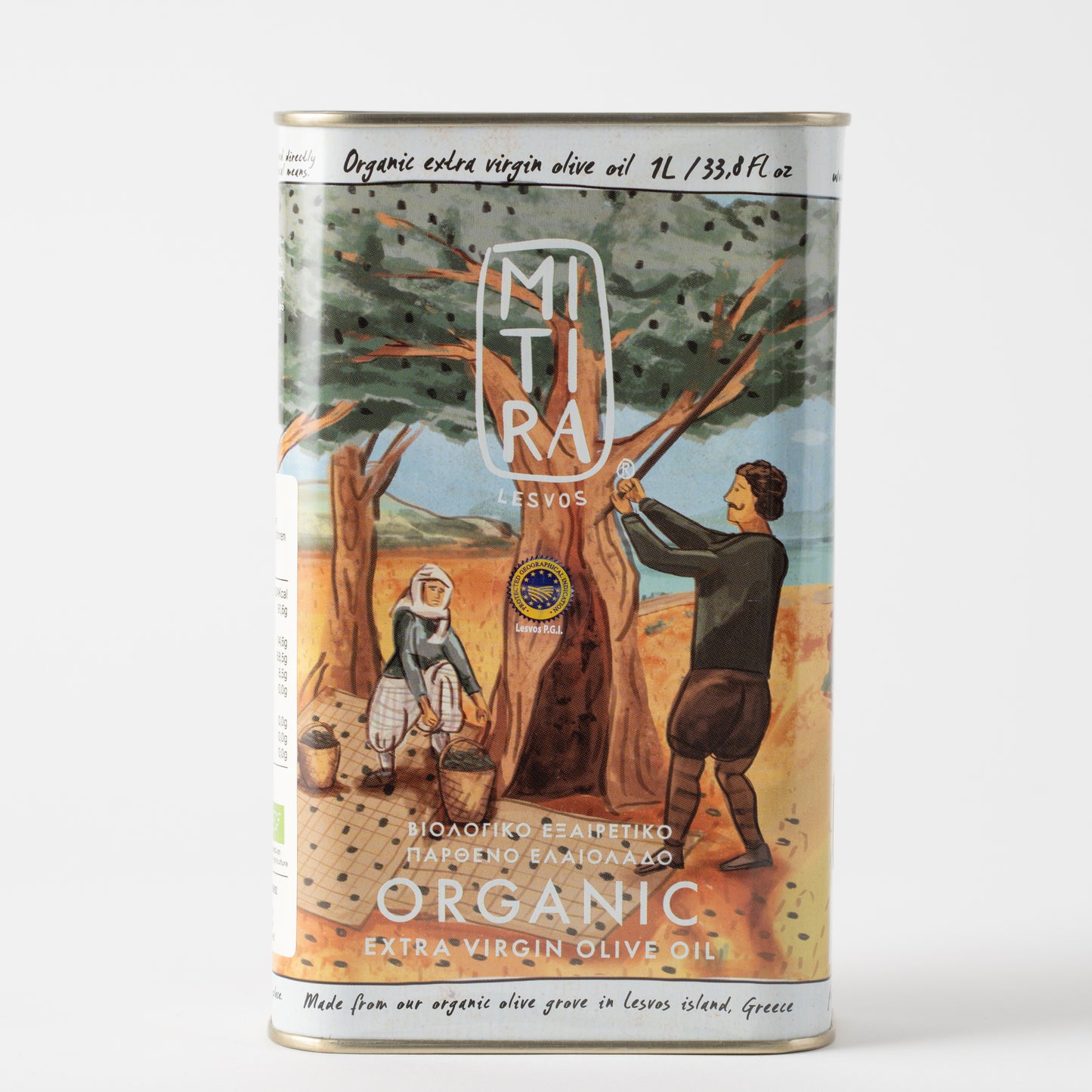Bio Olivenöl 1L Mitira Lesvos – Natives Olivenöl Extra HOCO Kaltgepresst aus Lesbos Griechenland | Premium Kolovi