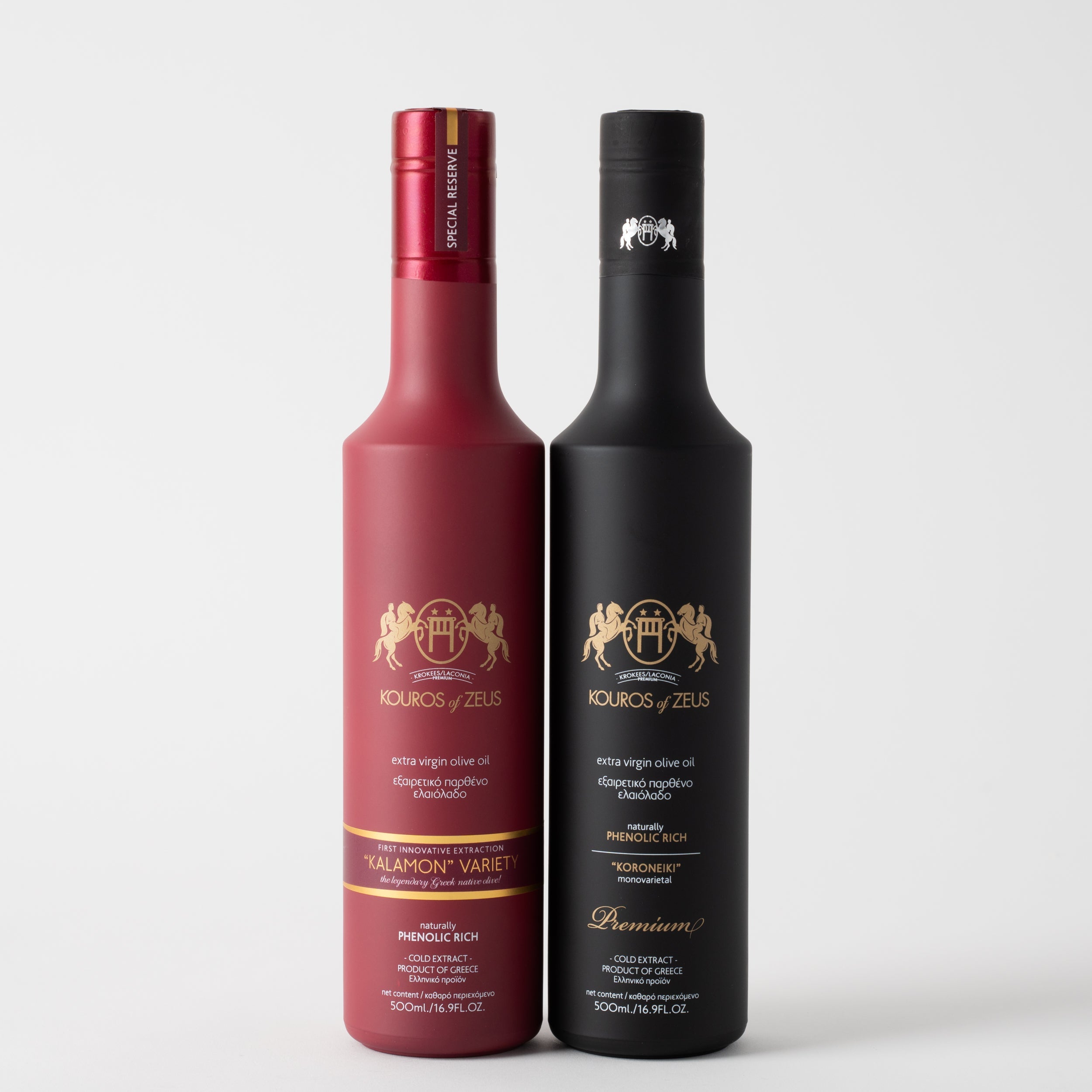 Olivenöl Geschenkbox | Kouros of Zeus Macht der Natur | 2x500ml Set