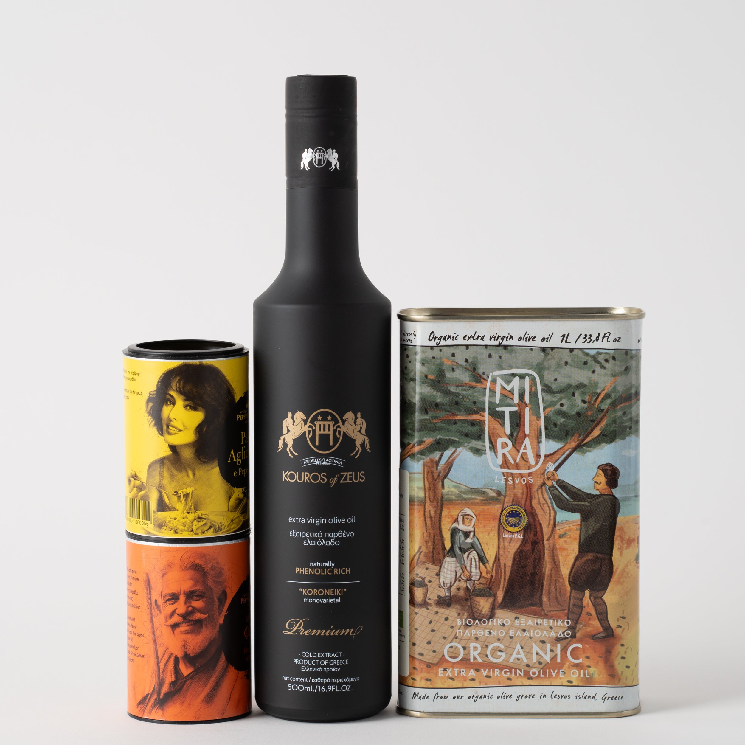 Olivenöl Geschenkbox | Gourmet Set mit Gewürzen | 4-teilig