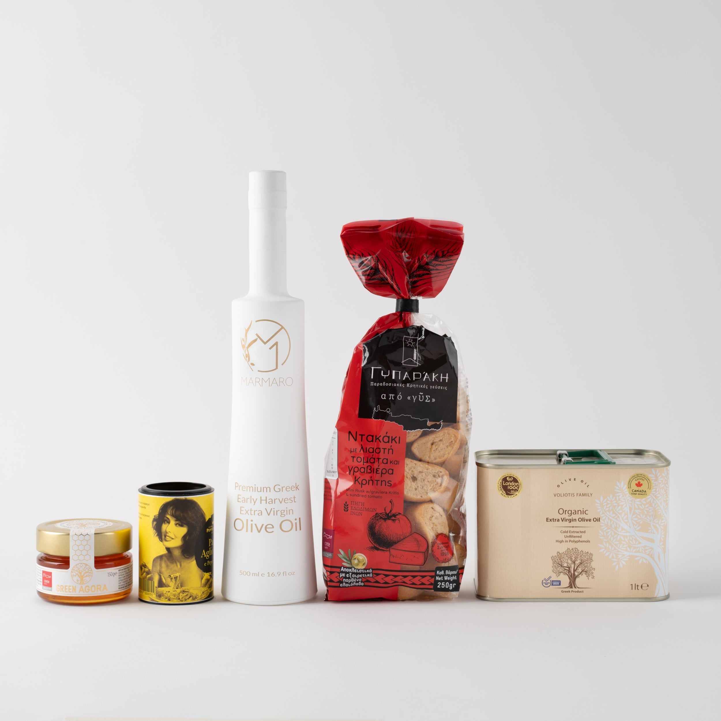 Olivenöl Geschenkbox | Atelier Mediterrane Set | 5-teilig mit Feinkost