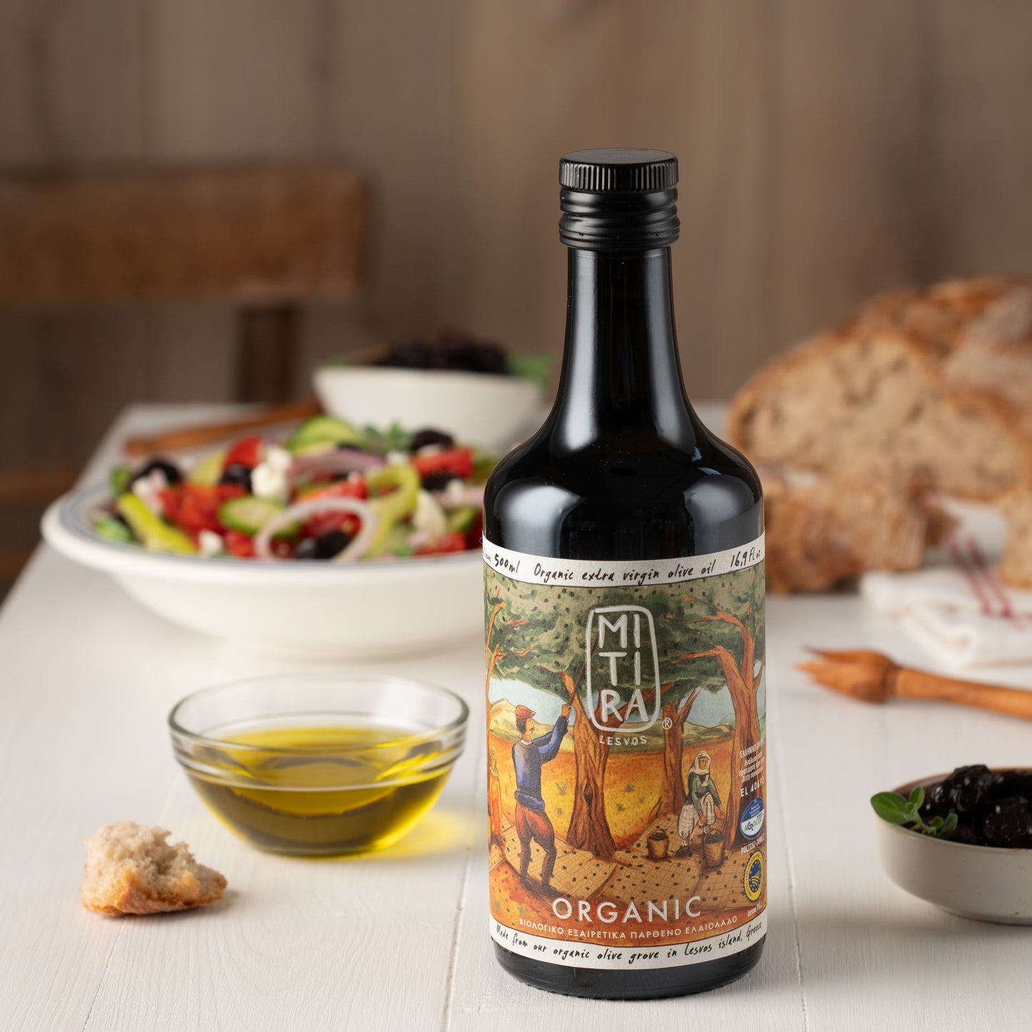 Bio Olivenöl 500ml Mitira Lesvos – Natives Olivenöl Extra HOCO Kaltgepresst aus Lesbos Griechenland | Premium Kolovi