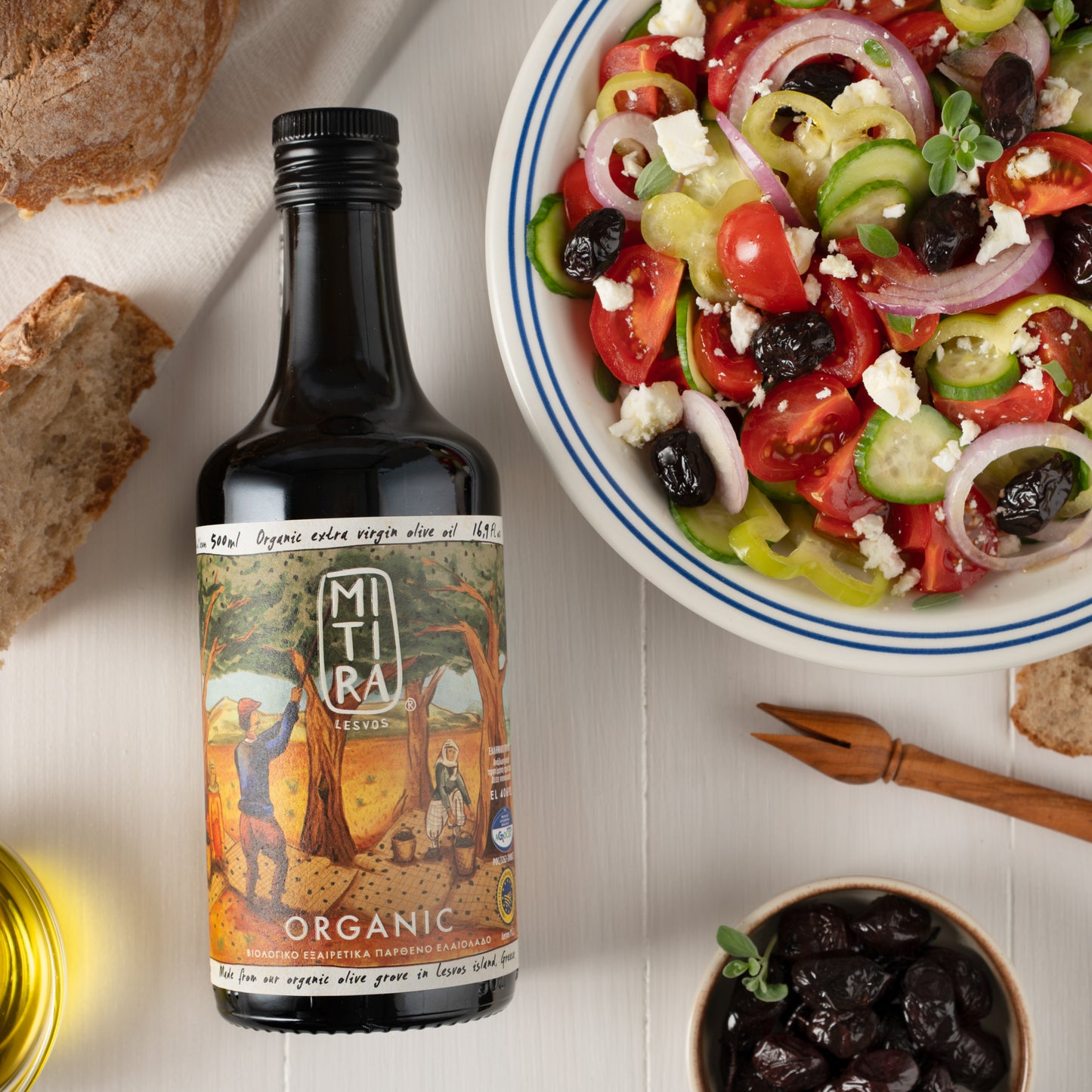 Bio Olivenöl 500ml Mitira Lesvos – Natives Olivenöl Extra HOCO Kaltgepresst aus Lesbos Griechenland | Premium Kolovi