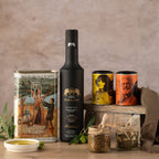 Olivenöl Geschenkbox | Gourmet Set mit Gewürzen | 4-teilig