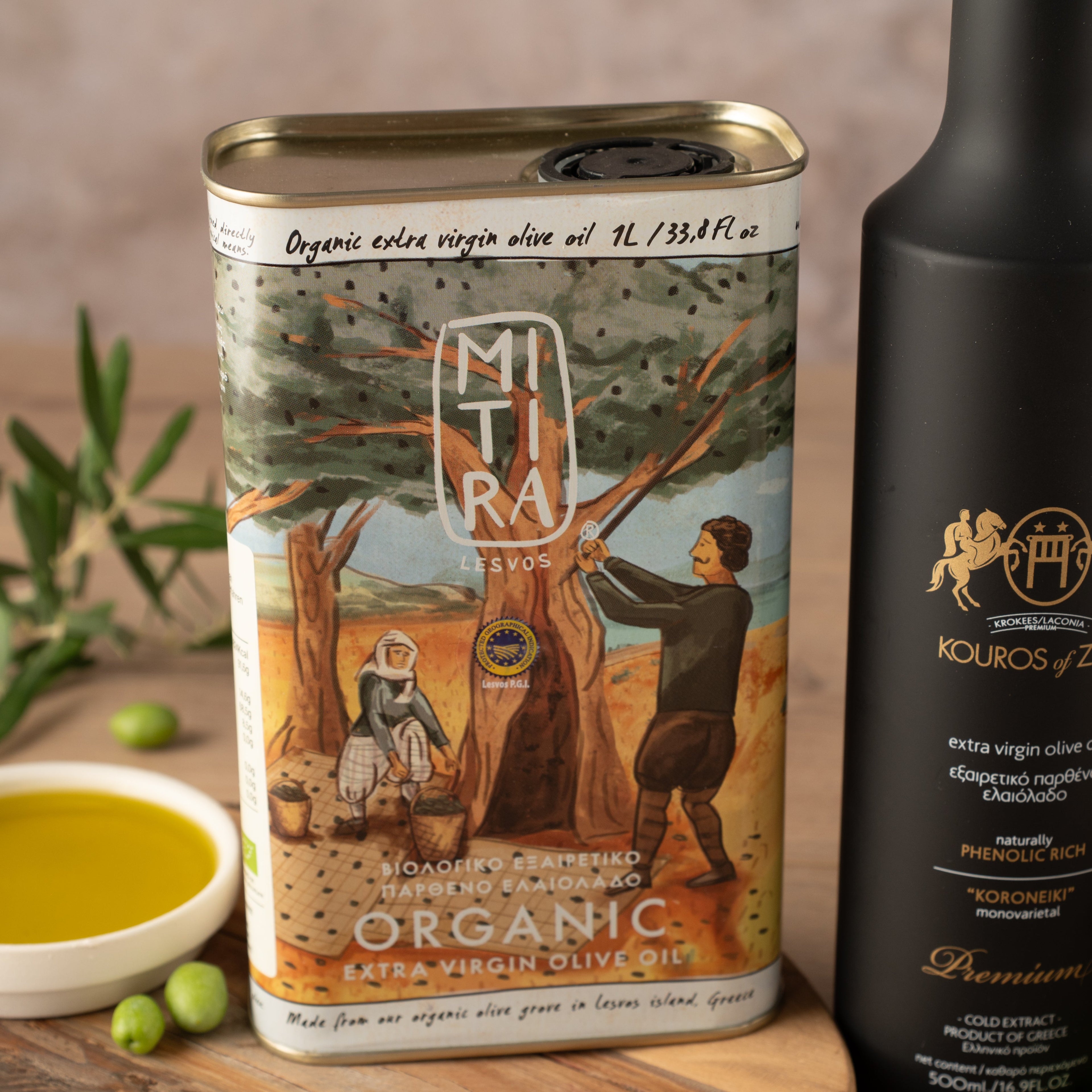 Bio Olivenöl 1 Liter im Kanister | Lesbos | HOCO | Mitira Natives Premium Olivenöl Extra